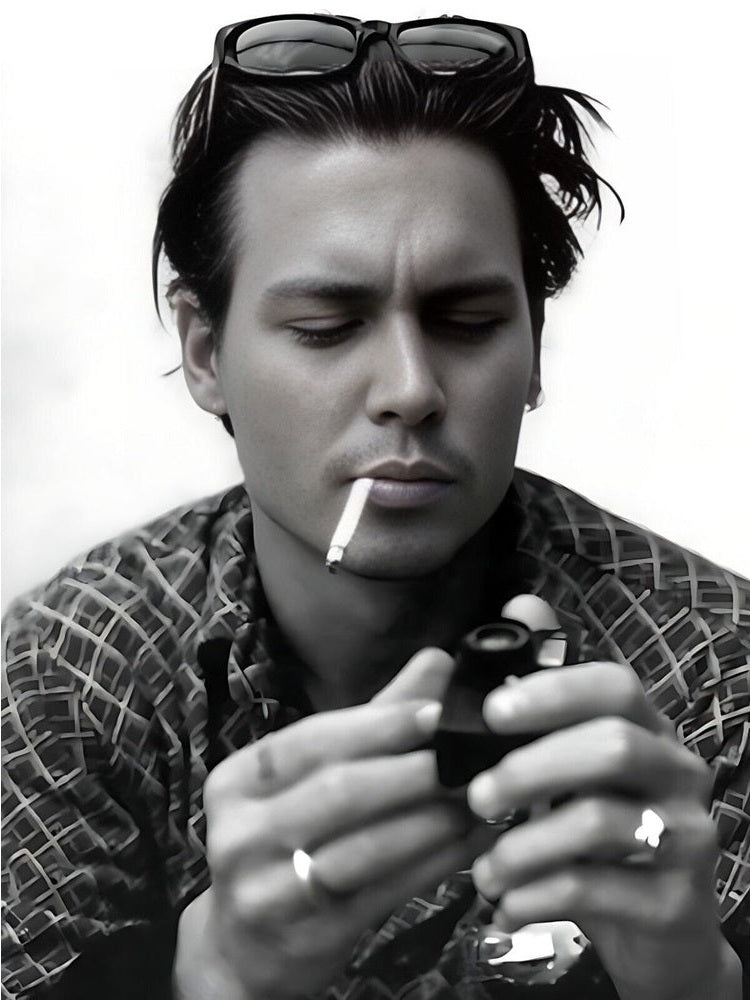 Johnny Depp 8.5 x 11 Black and White Photograph Art Print Photo Collectibles:Photographic Images:Photographs Style Your Walls